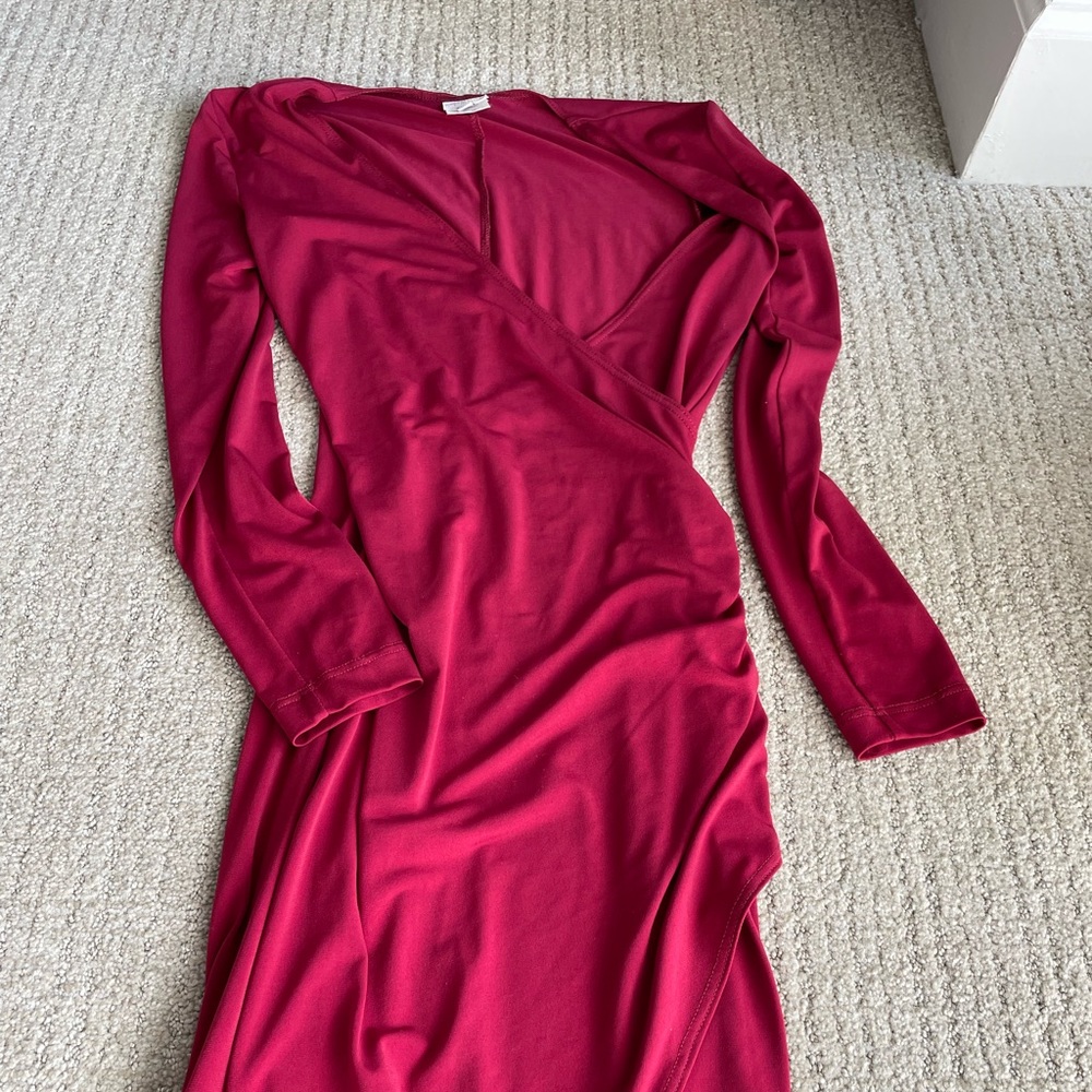 Red evening dress